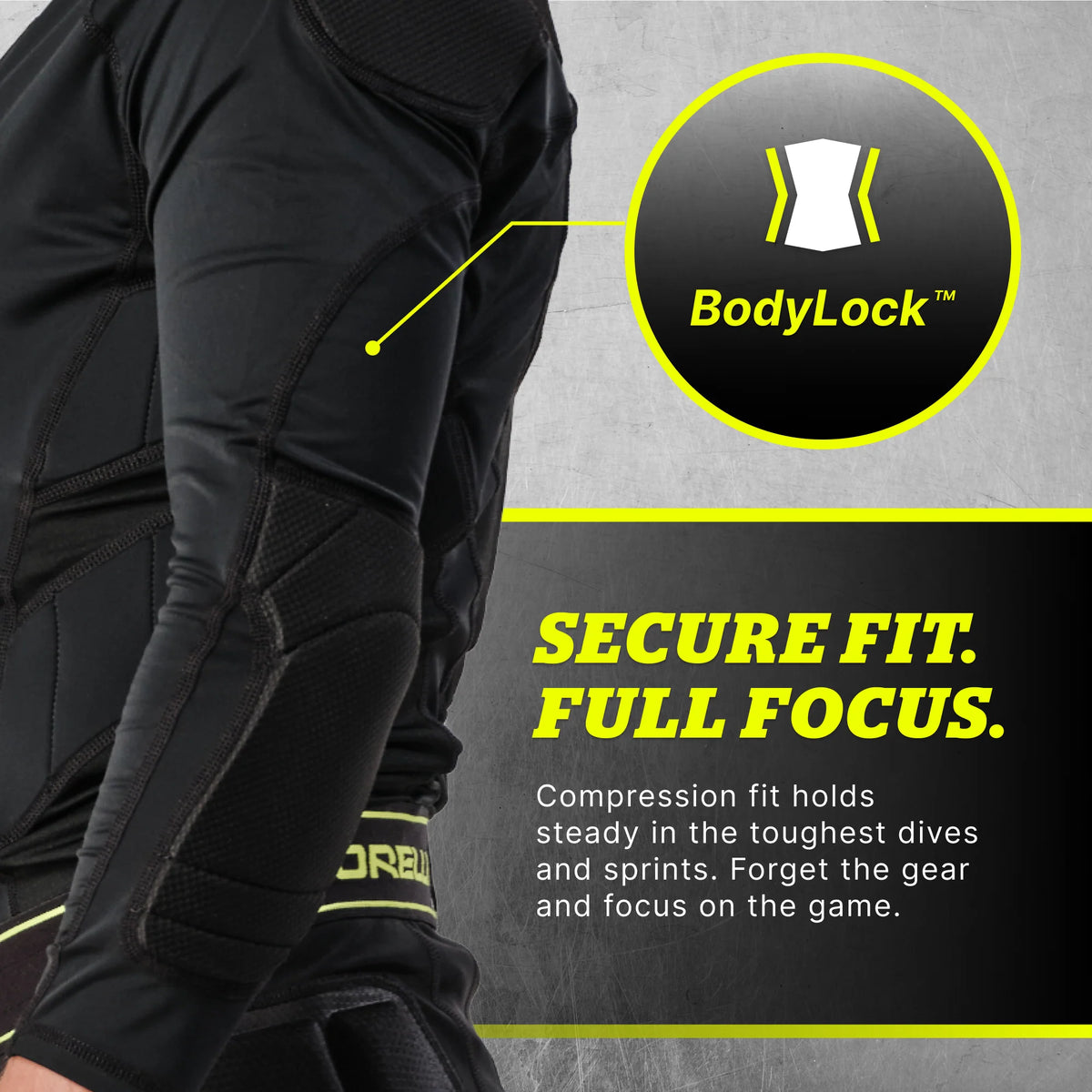 STORELLI BODYSHIELD GK 3/4 UNDERSHIRT (PADDED)