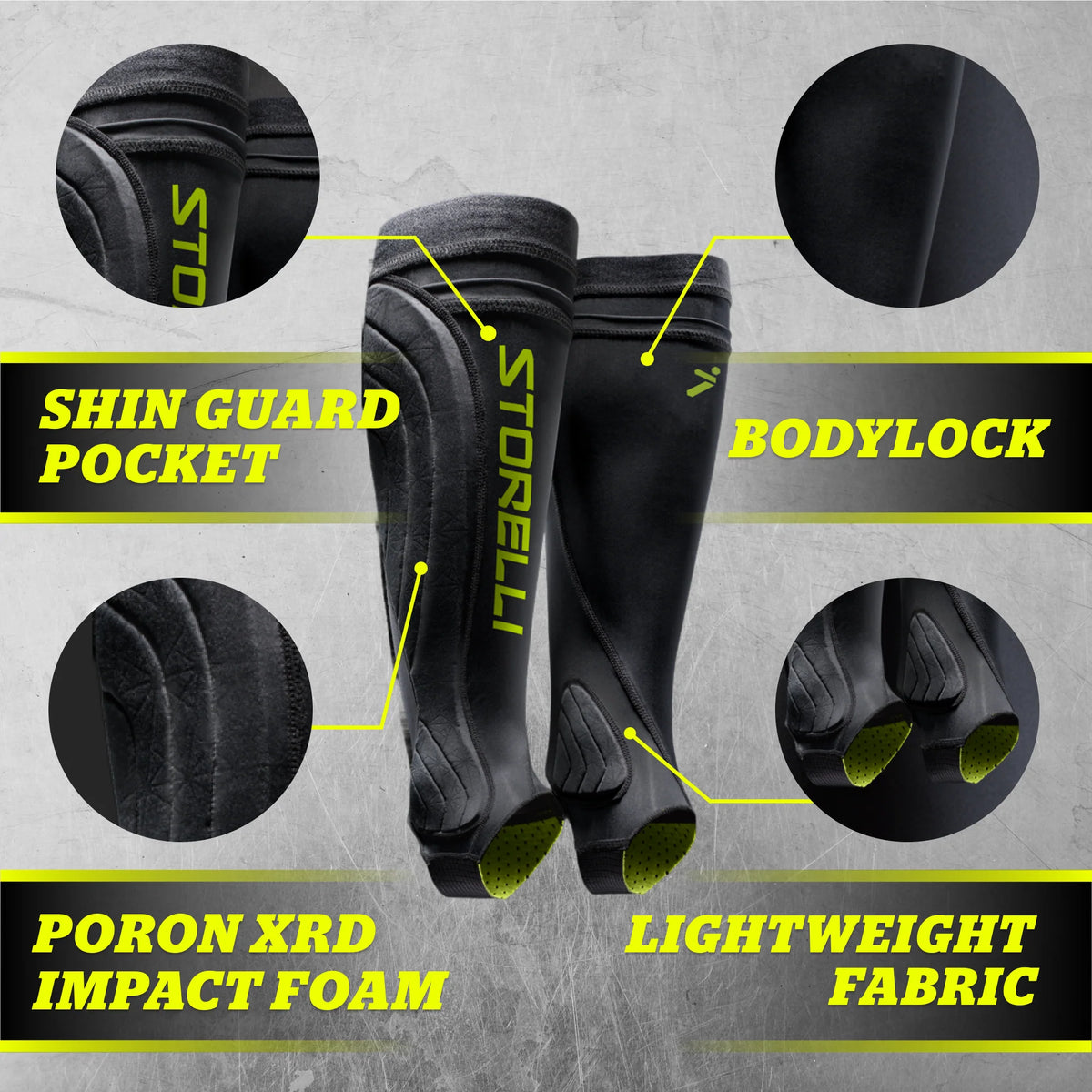 STORELLI BodyShield Leg Guards schwarz