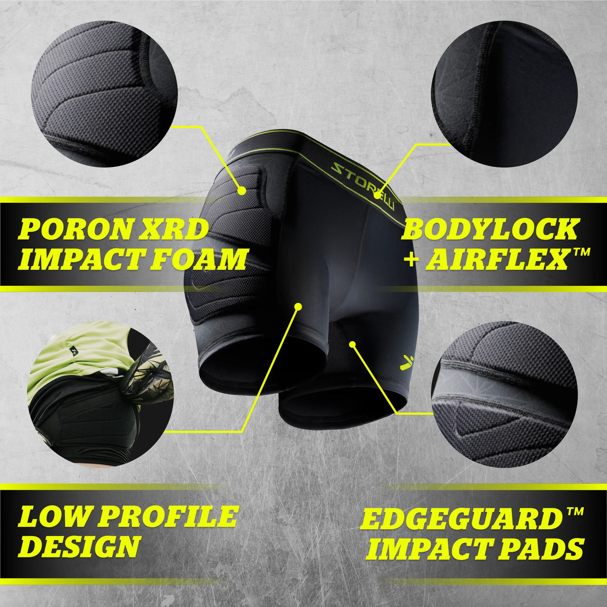 STORELLI WOMEN'S BODYSHIELD IMPACT SLIDER BLACK (LIGHTLY PADDED)