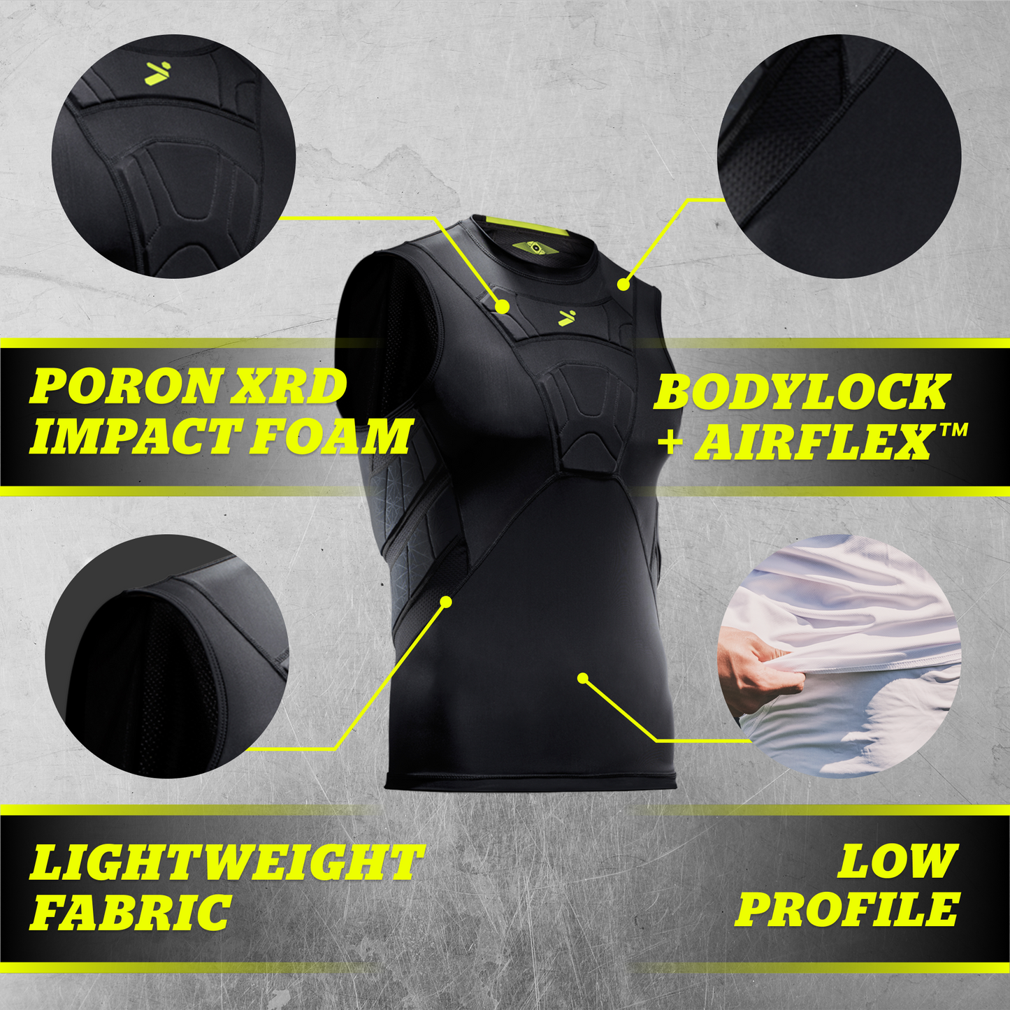 STORELLI BODYSHIELD SLEEVELESS UNDERSHIRT WHITE (padded)