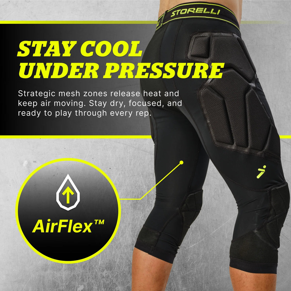 STORELLI BODYSHIELD GK 3/4 LEGGINGS NEW (PADDED)
