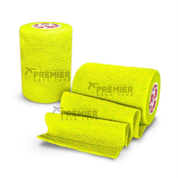 GOALKEEPERS WRIST &amp; FINGER PROTECTION TAPE 7.5CM NEON YELLOW